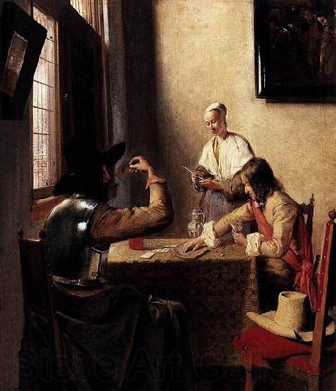 Pieter de Hooch Soldiers Playing Cards Spain oil painting art